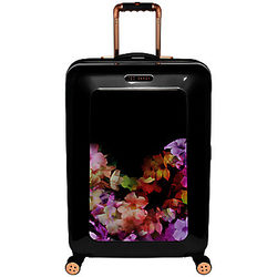 Ted Baker Cascading Floral 4-Wheel 69.5cm Medium Suitcase, Black